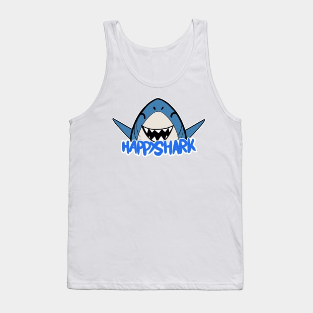 Happy Shark Tank Top by WiliamGlowing